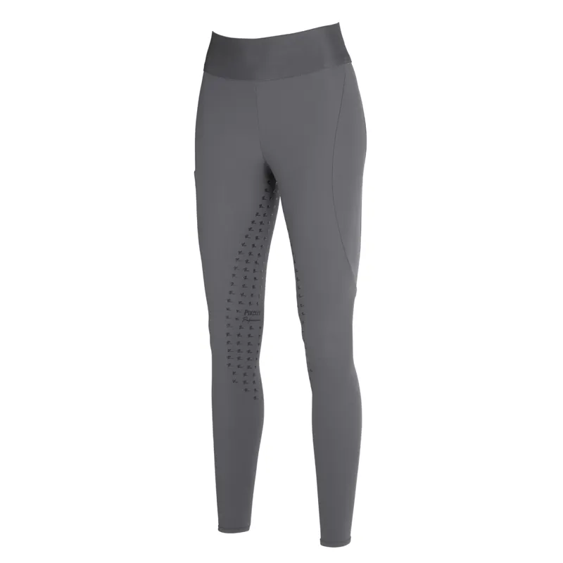 Pikeur Tiffni Ladies Full Grip Riding Tights - Light Grey